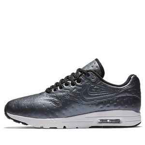 Nike Air Max 1 Ultra Sneakers Size 8 Shoes Premium Jacquard Silver Metallic Gray